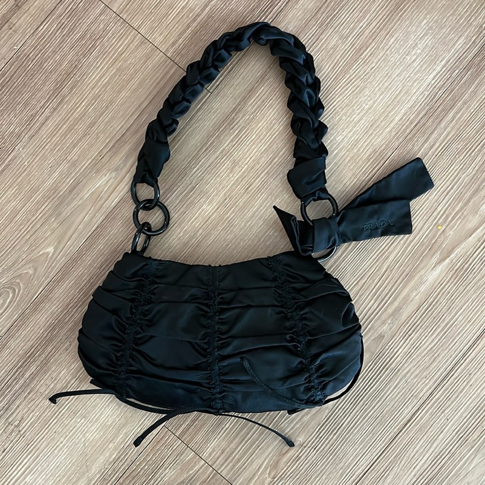 Rare Authentic Prada Evening satin bag.